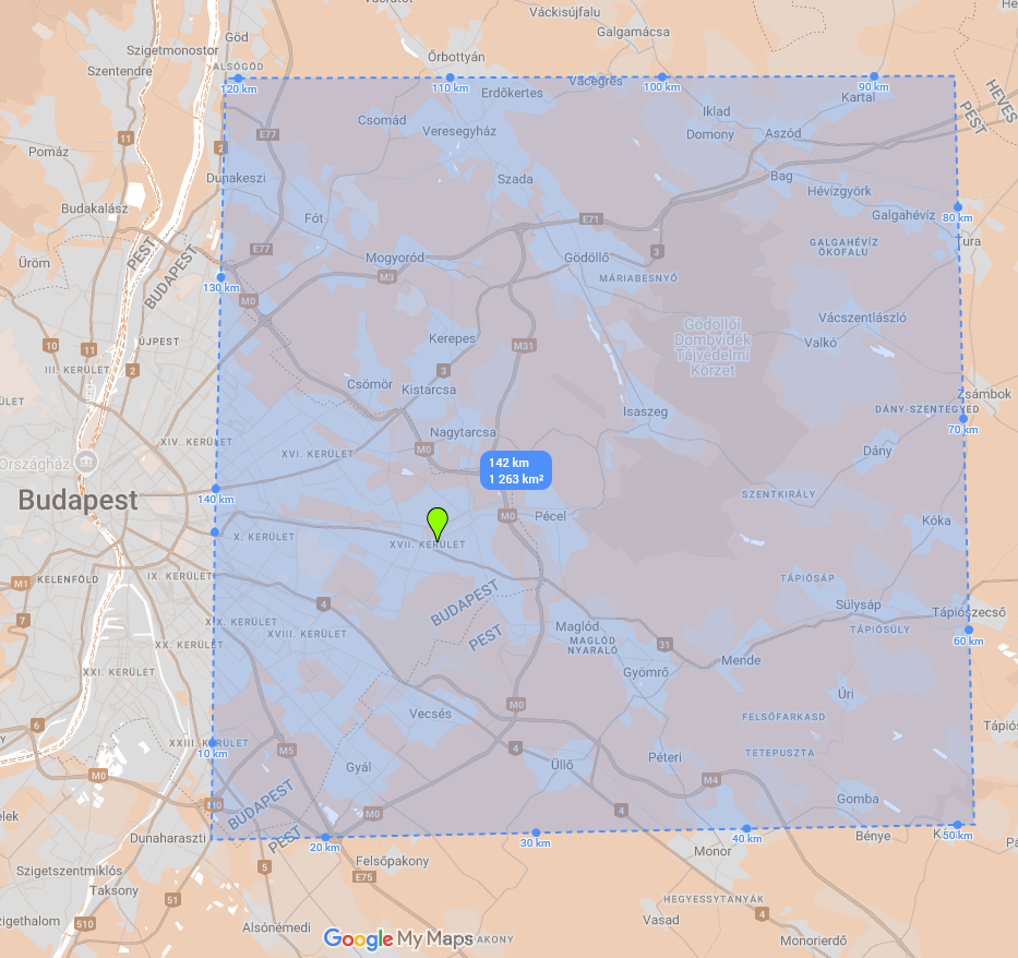 Szolgáltatási területünk Budapesten